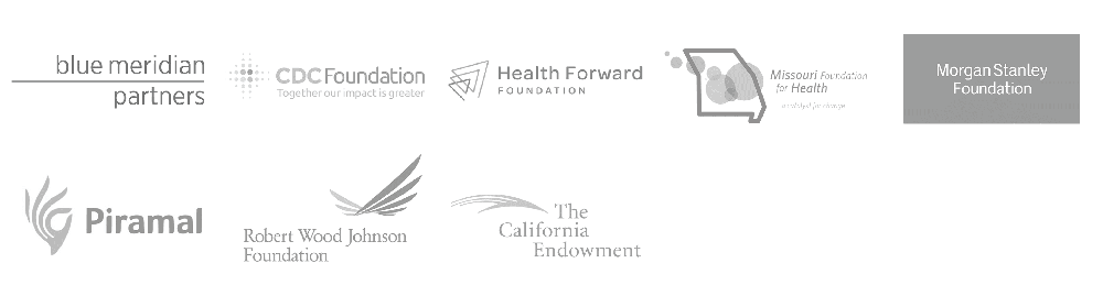 Logos of public health foundations with which we have worked