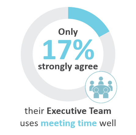 Only 17% strongly agree their Executive Team uses meeting time well